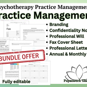 Psychotherapy Private Practice Management Forms