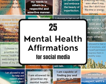 25 Mental Health Affirmations for Social Media (Series 2)