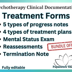 Treatment Forms - Psychotherapy Practice Forms