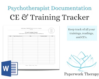 CE & Training Tracker