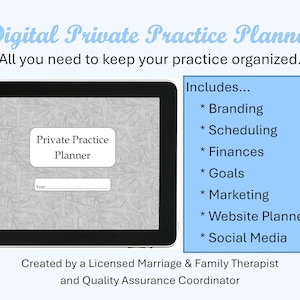 Digital Private Practice Planner