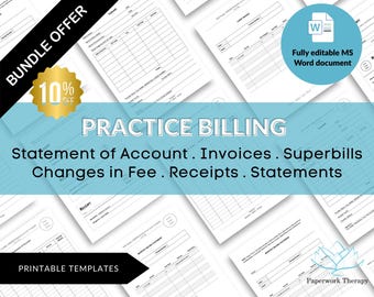 Billing Forms Package - Private Practice Management