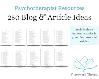 250 Mental Health Blog & Article Ideas
