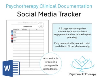 Private Practice Management - Social Media Tracker