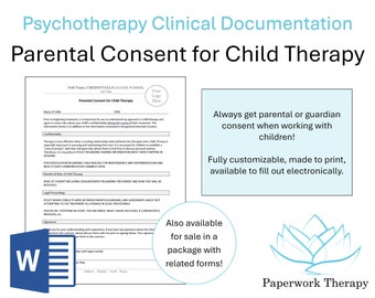 Therapy Form - Consent for Child Therapy