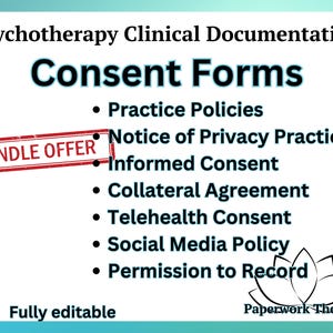 Consent Form Package - Psychotherapy Practice Forms