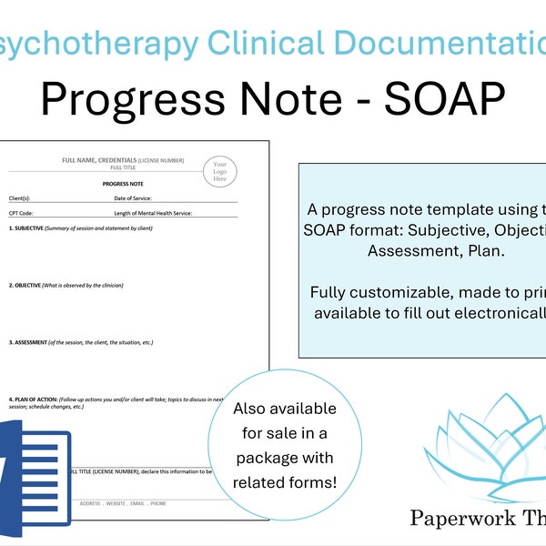 Therapy Form - Progress Note (SOAP)