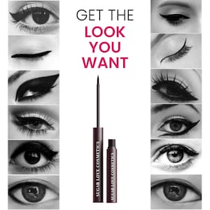Liquid Black Eyeliner | PITCH BLACK Liquid Eyeliner | Long Lasting Liquid Eyeliner | Natural Liquid Eyeliner | Cruelty Free Makeup