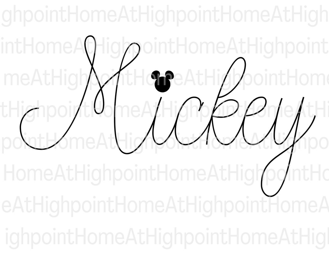 Mickey Script - Etsy