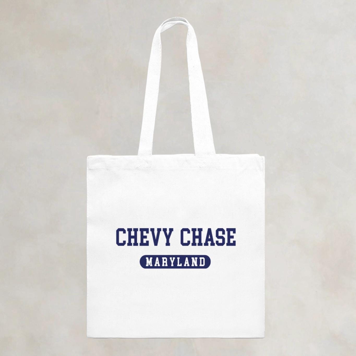 Custom Tote Bag Chevy Chase Maryland Tote Bag Heavy, Chevy Chase Maryland Gift, Chevy Chase Washington DC Tote Bag Gift