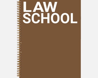 8.5 x 11 Law School Notebook Softcover Spiral, Law School Gift, Law School grad, Law Student, Future Lawyer, Women in Law