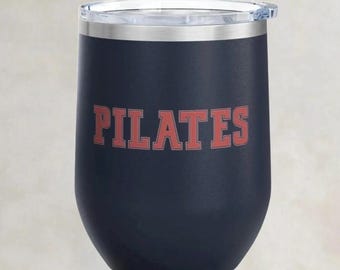 Pilates Wine Tumbler, Travel Wine Tumbler,  In My Pilates Era Mug,  Pilates Gift, Pilates Mug, Pilates  Cup Gift for Her,  12oz