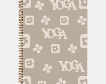 8.5 x 11 Yoga Notebook Softcover Spiral, Yoga Girl Gift, Meditation Notebook, Yoga Mom, Gift for Her, Yoga Planner