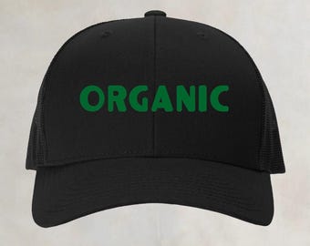 Retro Trucker Hat, Organic Hat, Eco-Friendly Hat, Eco Fashion, Green Fashion Accessory, Organic Accessory, Organic Fashion