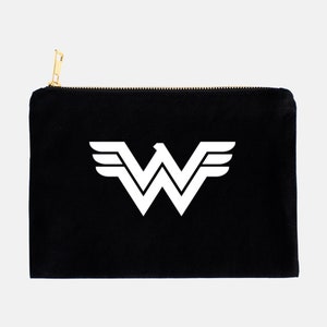 Vintage WOMAN Cosmetic Bag - Pink or Black Clutch | Vintage Retro Clutch | Travel Bag | Gift for Her