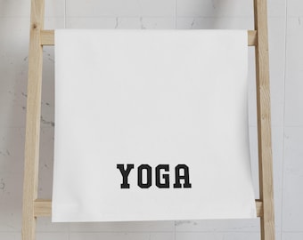 Luxe Printed Yoga Hand Towel -  Soft Cotton Back, Polyester Print Front