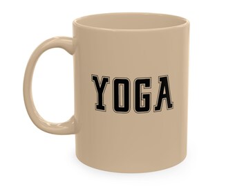 Yoga Mug, Retro Coffee Mug, Gift for Yogi,  11 oz