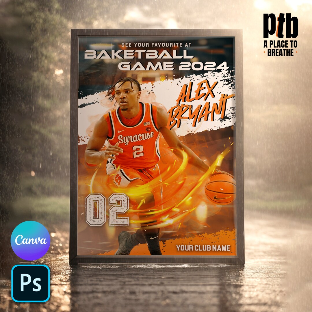 Photoshop Basketball Poster Template, Sports Poster Psd Template ...