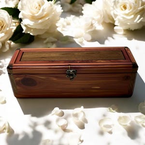 Cedar Box Walnut Wooden Urn Handmade Burial Box Cremation Urn for Ashes Funeral Minimalist Urn Wood Box for Human Ashes Beautiful Urn Ashes