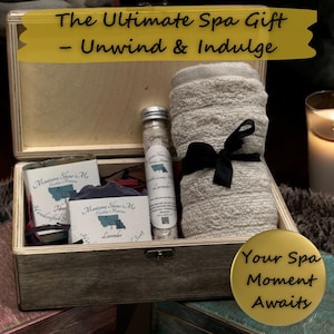 Stress Relief Gift-Gift Box for Women-Care Package for Her-Friend Gift for Her-Mental Health Package for Her-Wooden Gift Box for Her