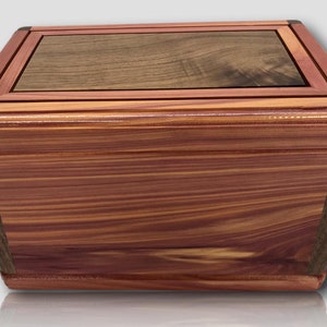 Aromatic Red Cedar Urn Wood Box Walnut Burial Cremation Urn for Ashes Minimalist Urn Funeral Box Wooden Burial Urn Simple Box for Ashes