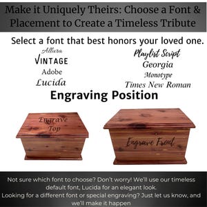 Handmade Cedar Cremation Urn, Wooden Memorial Box - Etsy