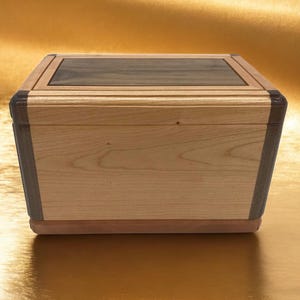 Cherry Wooden Cremation Urn-Cherry Walnut Funeral Urn-Wood Handmade Burial Urn-Memorial Box for Adult Ashes