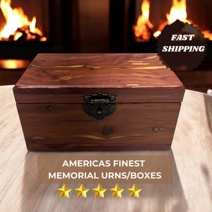 Aromatic Red Cedar Walnut Wooden Handmade Burial Cremation Funeral Urn