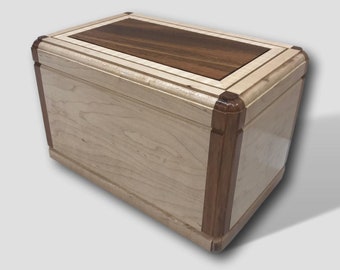 Handmade Maple Wood Cremation Urn: USA Crafted, Adult Size