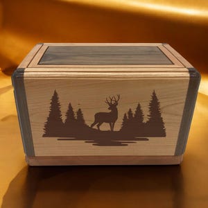 Aromatic Red Cedar/Cherry/Maple/Hickory Walnut Wooden Urn Handmade Burial Box Cremation Urn Funeral Box Urn for Ashes
