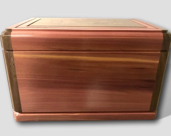 Aromatic Red Cedar Walnut Wooden Handmade Burial Cremation Funeral Urn