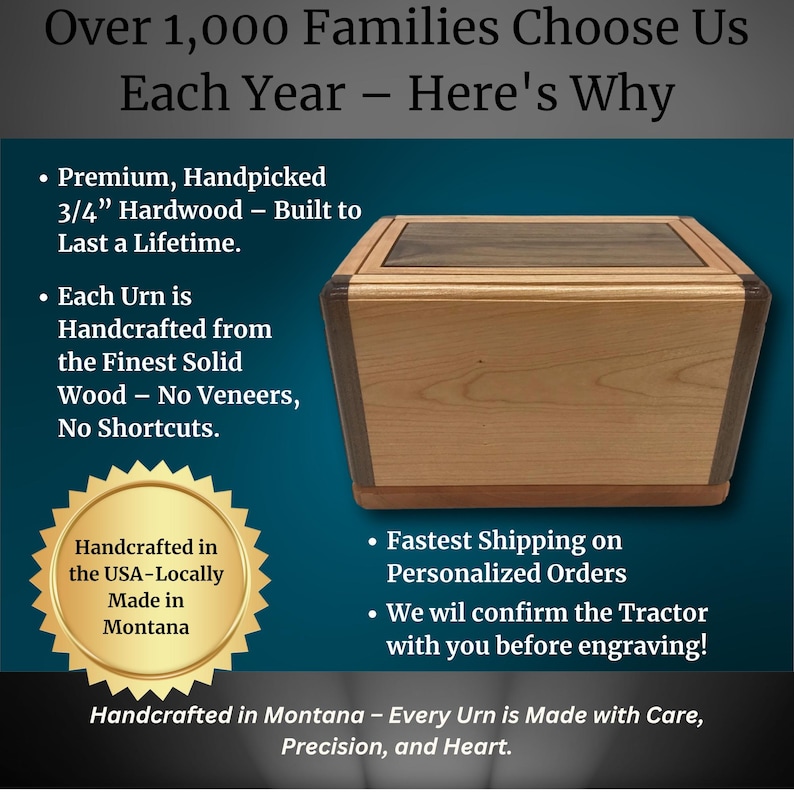 Funeral wooden urn walnut collection handcrafted wooden cremation urn premium hardwood burial urn urn for adults engraved urn urn for mom urn for ashes tribute