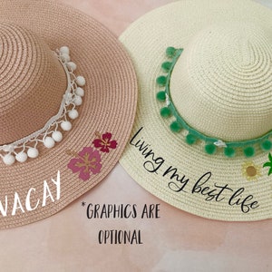 Personalized Sun hats, matching hats, vacation hat, girls trip hat, bridesmaid gift, beach hat