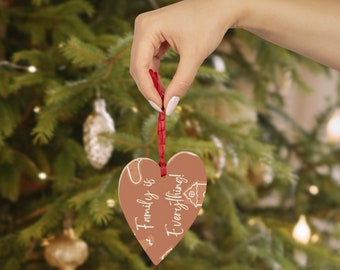 La famille c'est tout Décoration d'arbre, Décorations en bois, Cadeau de vacances, Cadeau de Noël, Décoration de Noël, Décorations d'arbre, Décoration d'arbre de Noël