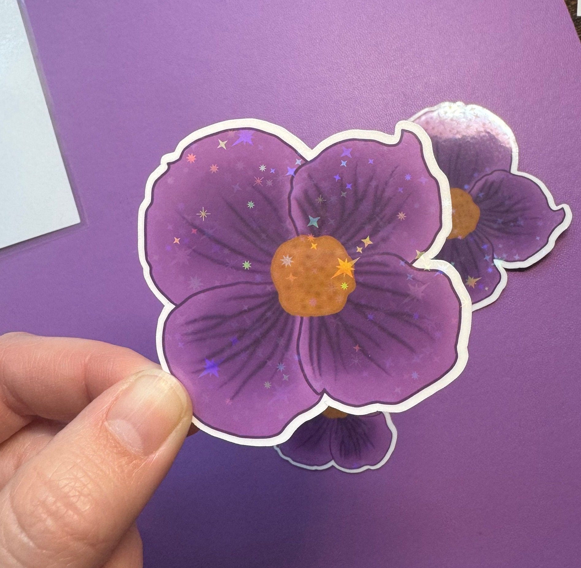 Violet Ex Sticker Bundle of Violets | Violet Stickers | Water Resistant Sticker | Flower ...