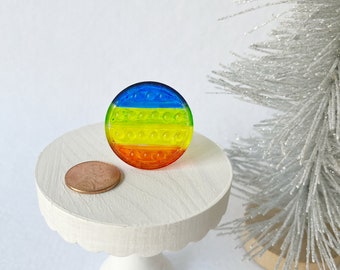 Elf/Doll Sized Rainbow Pop It / Fidget Toy