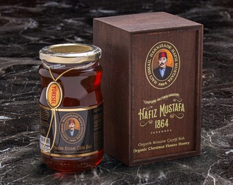 Organic Chestnut Flower Honey ( 500 Gr), Hafiz Mustafa 1864 Istanbul, Turkish Sweets and Treat, Turkey, Gift for Love, Turkey