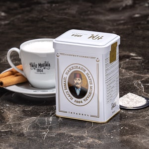 Salep, Sahlep, Sahlab, Turkish Anatolian Salep, Hafiz Mustafa 1864 Istanbul, Ottoman Salep, Gift from Turkey, Drink, Metal - Tin Box