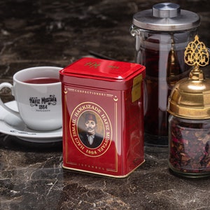 Pomegranate Tea, Anatolian Pomegranate Tea, Hafiz Mustafa 1864 Istanbul, Ottoman Pomegranate Tea, Gift from Turkey, Metal - Tin Box