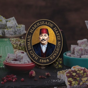 Double Roasted Pistachio Mixed Turkish Delight in Metal Tin Box, Delight Mixed Gift Box, Hafiz Mustafa 1864 Istanbul image 3