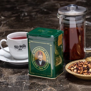 Apple Tea, Turkish Apple Tea , Anatolian Apple Tea, Hafiz Mustafa 1864 Istanbul, Ottoman Apple Tea, Gift from Turkey, Metal - Tin Box