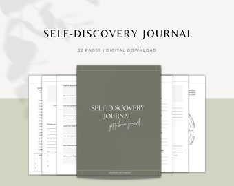 Self-Discovery Journal, Get to Know Yourself Workbook (Digital Download)