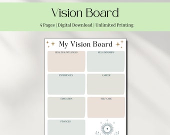 Work Team Vision Board Template - Etsy