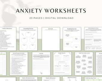 Feuilles de travail sur l'anxiété, Journal de santé mentale, Auto-assistance (PDF)