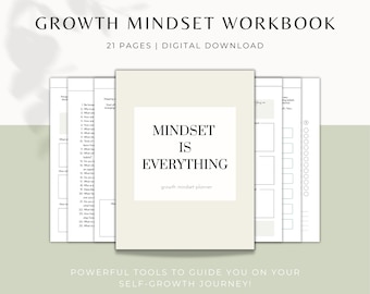 Cahier d'exercices Growth Mindset, journal imprimable (téléchargement numérique)