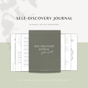 Self Discovery Journal Printable, Get To Know Yourself Workbook, Self Improvement, Worksheets, Guided, Goodnotes, Digital Download, PDF