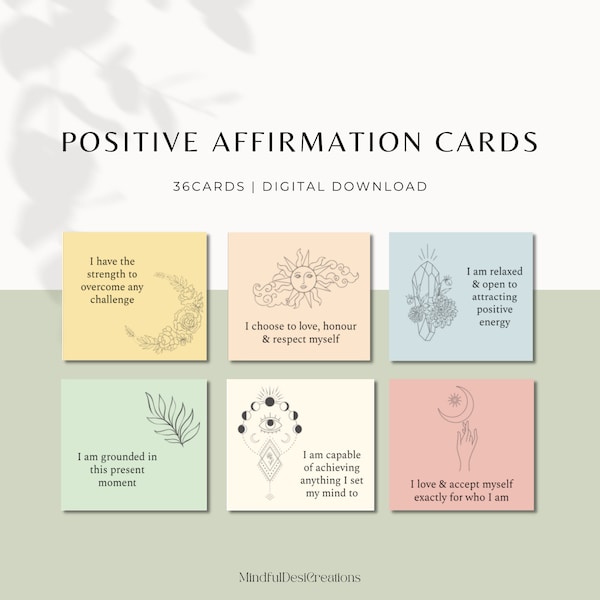 Affirmation Cards Printable - Etsy