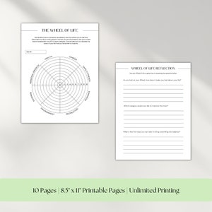 Wheel of Life Worksheet Template, Wheel of Life Printable Planner ...