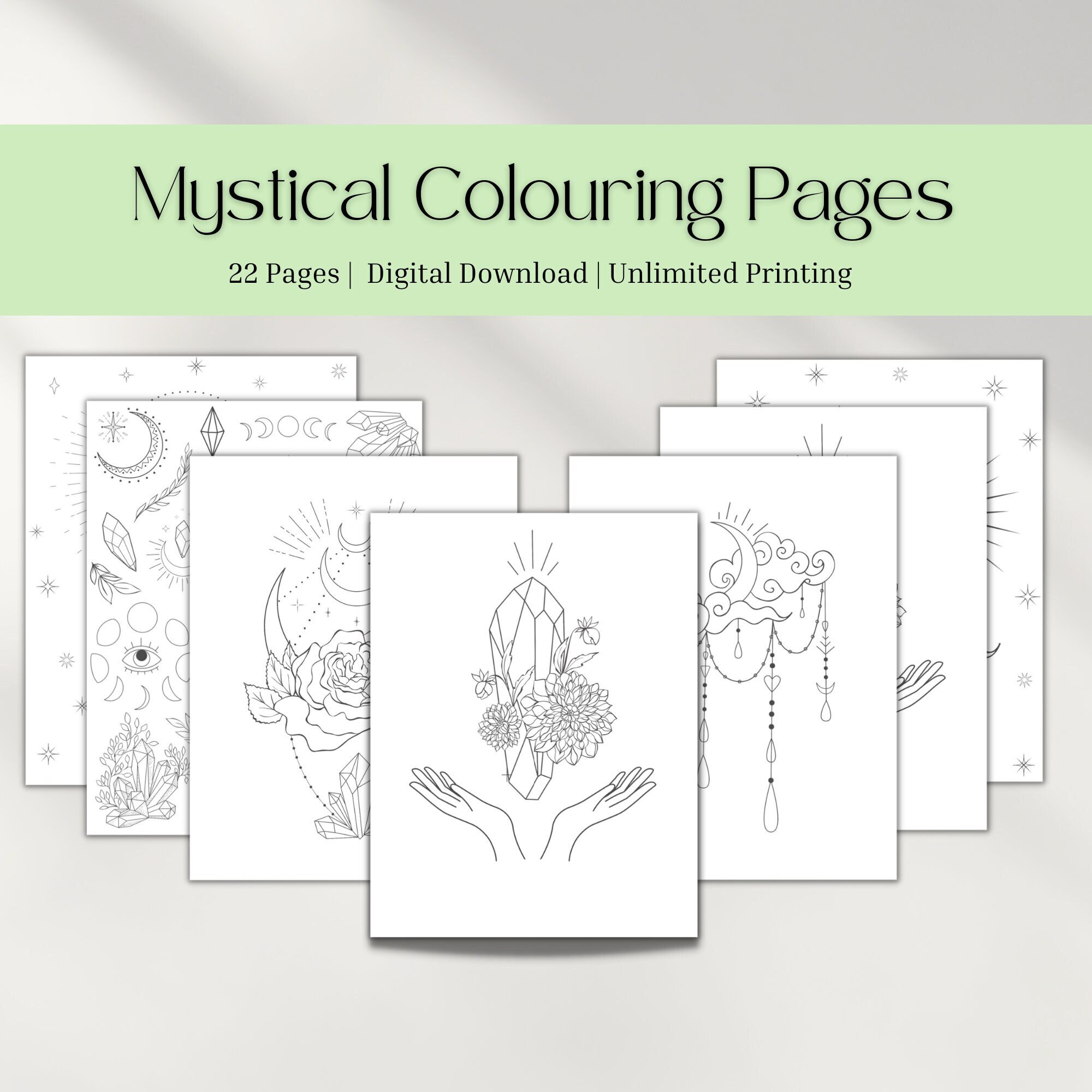 Mystical Colouring Pages Nature Coloring Book Printable - Etsy