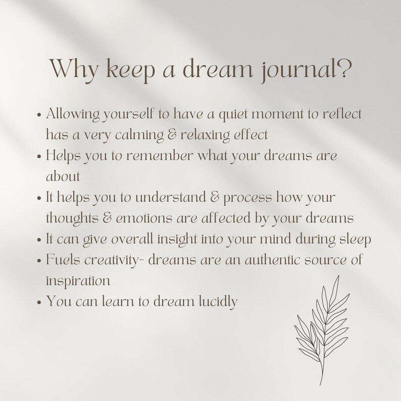 Dream Journal Printable, Dream Journal PDF, Dream Tracker, Dream Diary